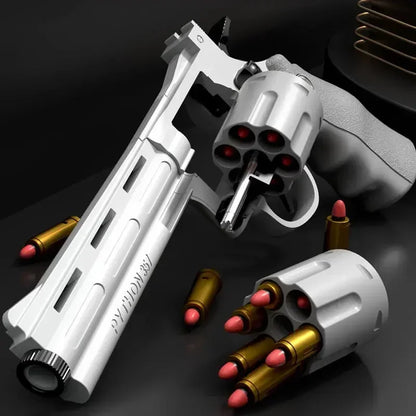 Continuous Firing ZP5 357 Revolver Launcher Pistol Soft Dart Bullet Toy Gun CS Outdoor Game Weapon