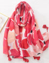 Floral Brand Scarf Luxury Designers New Style Women Elegant Scarves Hug Shawls Pink Purple Scarf Bandana Fashion Design Shawls