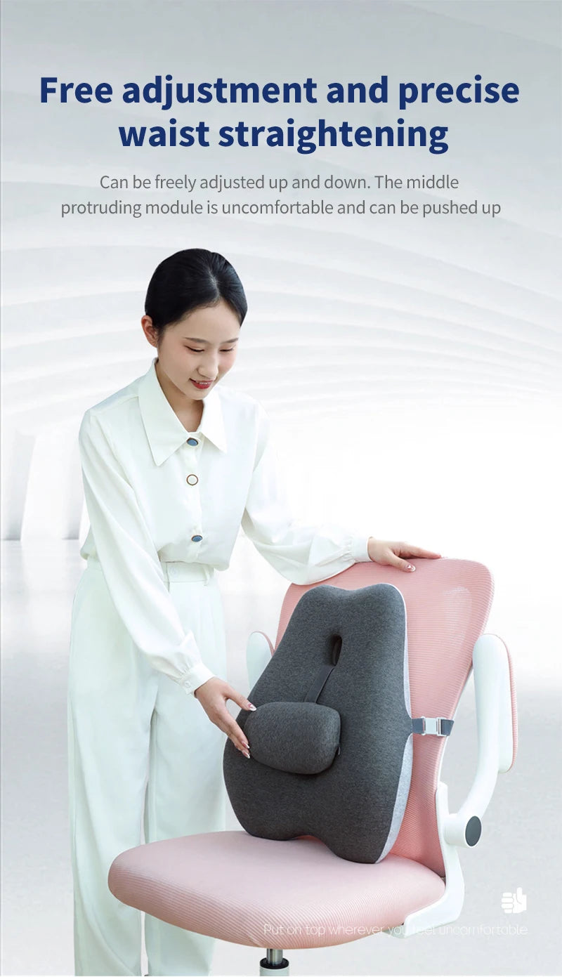 Car Seat Office Chair Massage Back Lumbar Support Memory Cotton Ventilate Cushion Pad Back Lumbar Cushion for Car Driver
