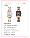Ceramics Elegant Watch for Women Luxury Brand Waterproof Square Black Ladies Wrist watches