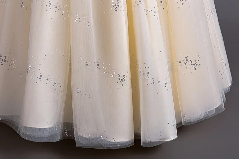 Christmas Girls Princess Ball Gown Fluffy Tulle Birthday Dress for Flower Girl Wedding Pageant Holiday Party Dress