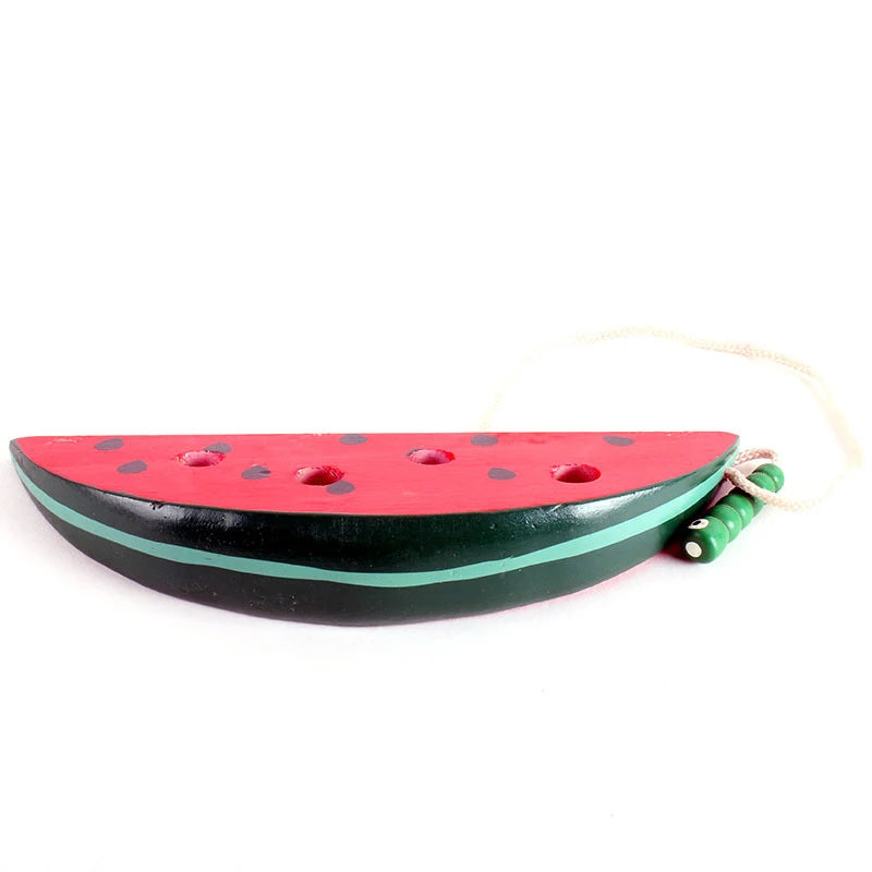 Montessori Wooden Toys for  1 2 3 Years Early Learning Educational Toys Watermelon Cheese Threading Puzzle Games 0 12 Months