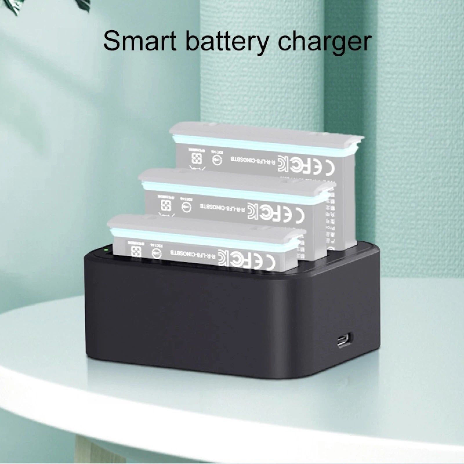 For Insta360 X3 / One X2 Tri-Slot Batteries Fast Charger Type-C Three Slots Battery Fast Charger 12V 3A / 9V 3A / 5V 3A