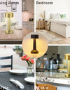 USB with Touch Sensor Dimmable Metal Table Lamp 3 Colors Bedroom Nightstand Kids Wireless LED Night Light Rechargeable Battery