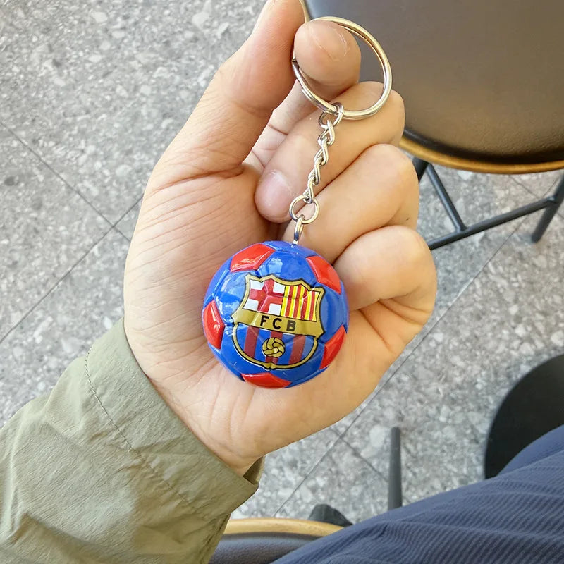 Football Club PU Keychain Soccer Fan Backpack Charm Collectible Gift