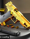 Mechanical Automatic Desert Eagle Toy Gun Shell Ejection Airsoft Pistol Continuous Firing Soft Bullet Toy