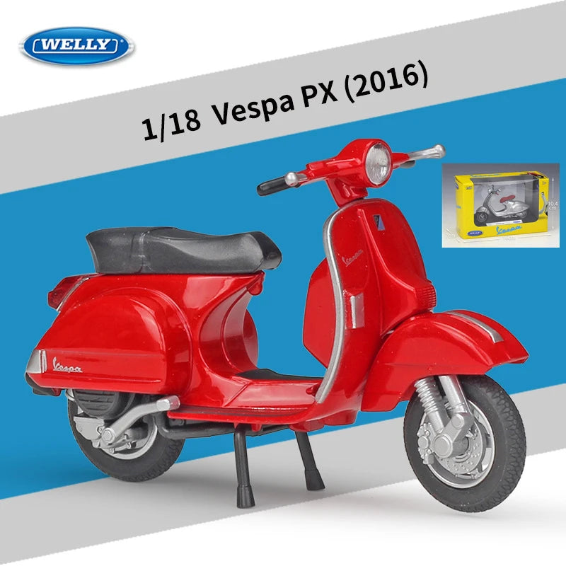 Diecast Vespa Classic Scooter Model 1 to 18 Scale