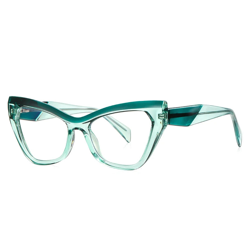 HONGMEI New Optical Prescription Computer Blue Blocking Eyeglasses Anti-Blue Light Cat-Eye Frames Customizable Reading Women