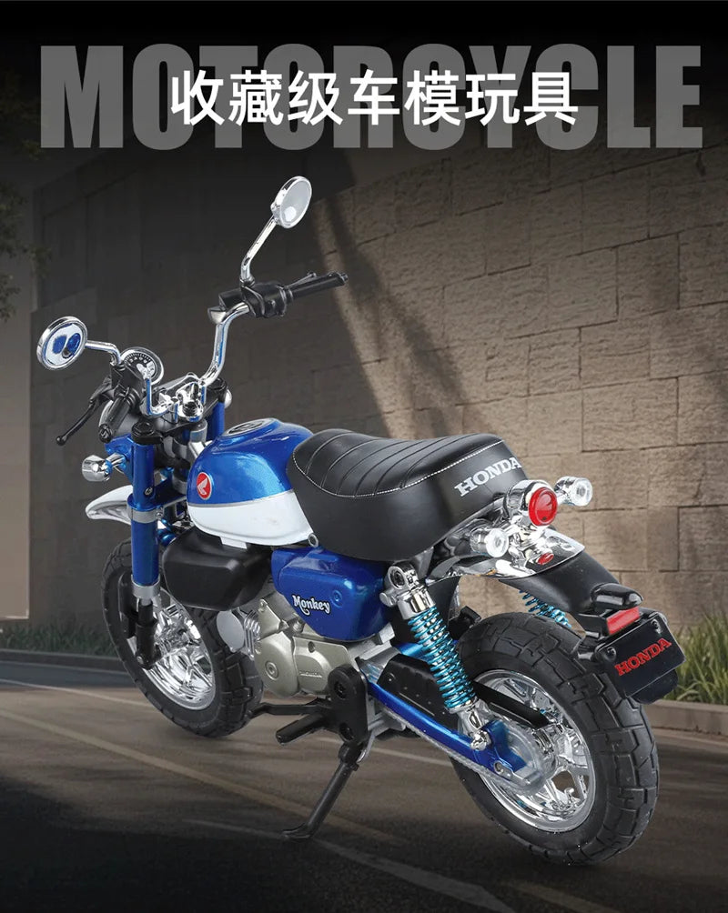 Diecast Honda Monkey 125 Motorcycle Model 1 to 9 Scale