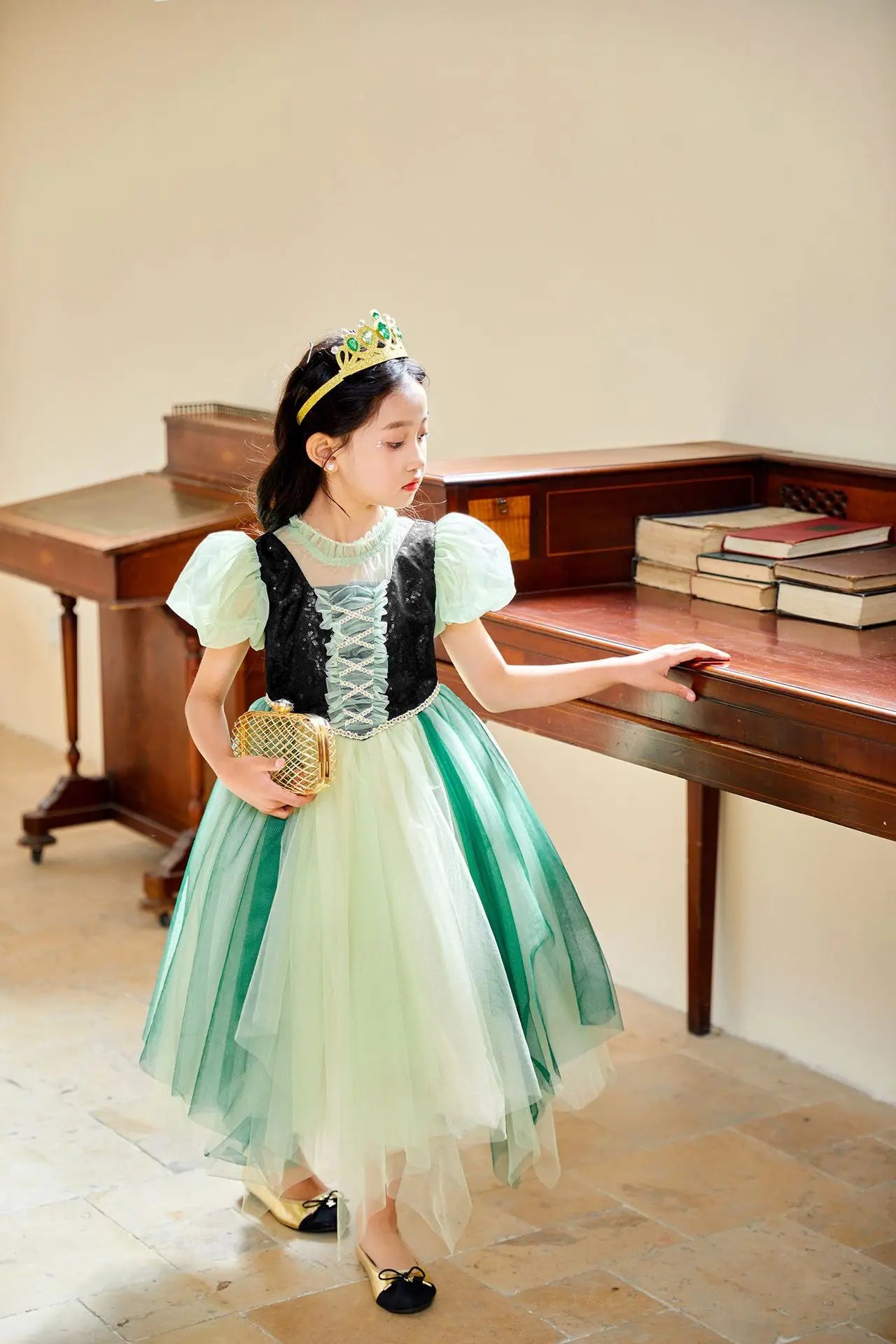 Summer New High-Quality Princess Dress - Girls Asymmetrical Tulle Skirt for Birthday & Children‘s Day