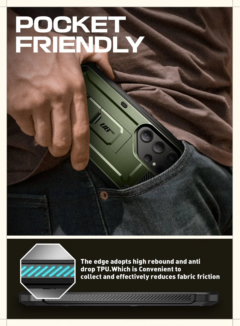 For Samsung Galaxy S25 Ultra Case UB Pro Full-Body Dual Layer Rugged Belt-Clip Phone Case with Built-in Screen Protector