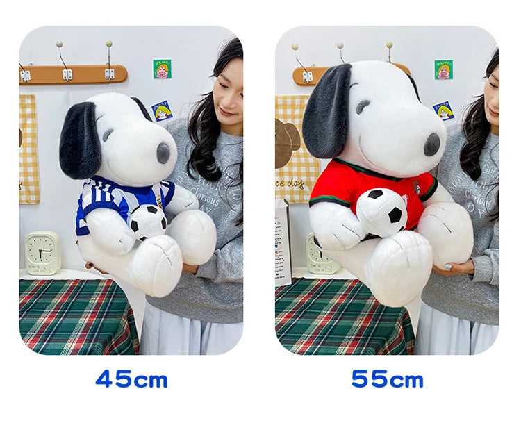 Kawaii Stuffed Doll Snoopy Football Plush Toy Cute Anime Character Stuffed Animal for Kids Birthday Gift and Cartoon Collection