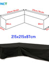 Corner Outdoor Sofa Cover Garden Rattan Corner Furniture Cover V Shape Waterproof Sofa Protect Set All-Purpose Dust Covers