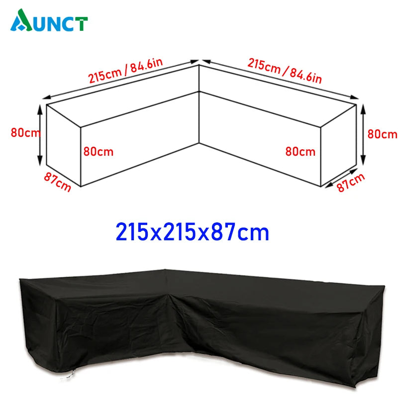Waterproof V Shape Outdoor Sofa Cover Garden Rattan Corner Furniture Dustproof Rain Snow Protector