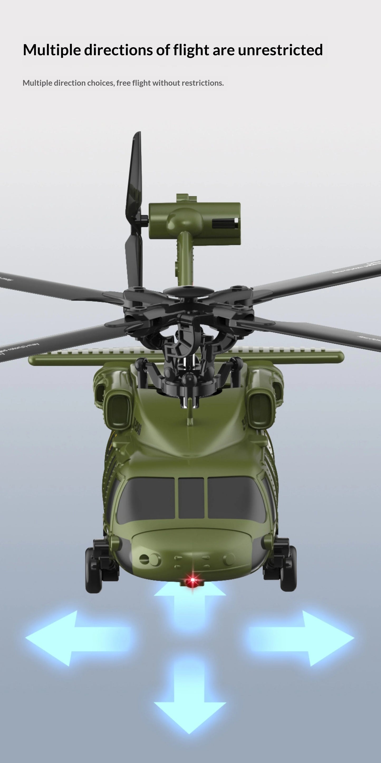 Remote Control Military Helicopter With Optical Flow Positioning