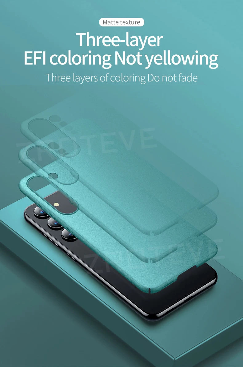 Zroteve Slim Matte Hard PC Case for Samsung Galaxy S26 Ultra / S25 Edge / S24 / S23 – Lightweight Protective Cover