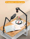 Multifunction Desk Setup Stand Microphone Desktop Stand for Microphone Smartphone Camera Live-streaming