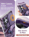 for Samsung Galaxy S25 Ultra Case with Slide Camera Cover Screen Protector Shockproof Drop Protection Marble Phone Cover