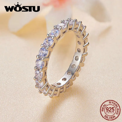 1ct D VVS1 Diamond Cut Ring For Women 925 Sterling Silver Rings 18K Gold