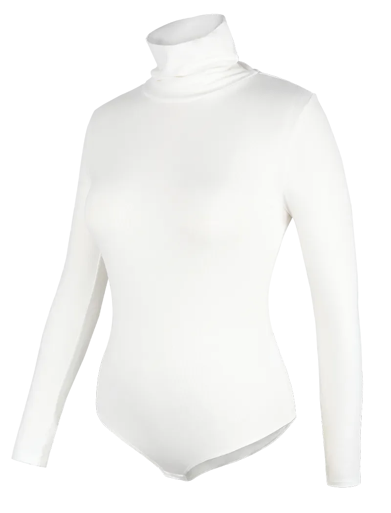 Women Long Sleeve High Collar Bodysuit – Tummy Control Shapewear