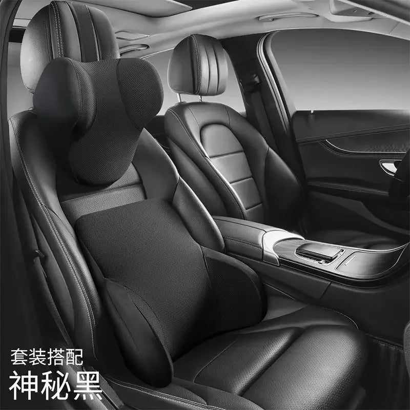 Memory Cotton Neck Pillow Car Seat Pillow Support Auto Lumbar Cushion Comfortable and Breathable Car Headrest Lumbar Support