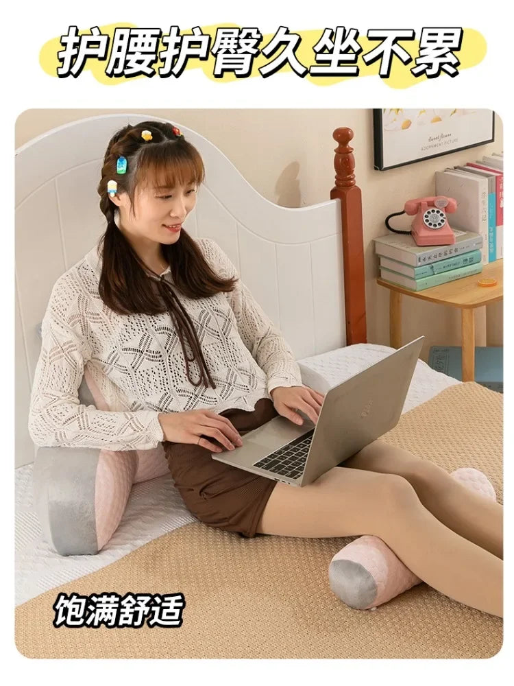 Kawaii Capybara Plush Pillow Cartoon Soft Stuffed Cute Large Backrest Cushion Lumbar Support Pillow Reading Pillow Soft Cushion