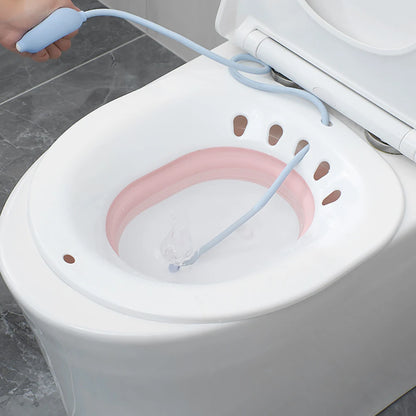 Folding Toilet Bidet Women Postpartum Bath Toilet Seat Self Cleaning Hip Irrigator Perineum Soaking Bathtub Hemorrhoid Treatment