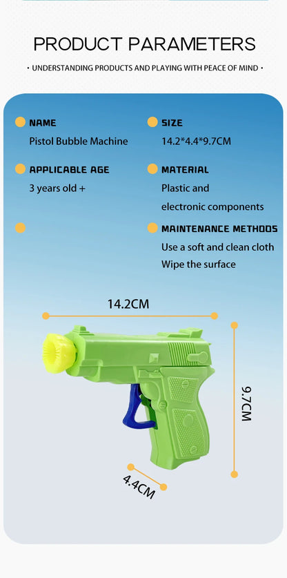 manual portable bubble gun birthday continuous bubble outdoor atmosphere (excluding bubble liquid and battery)