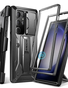 For Samsung Galaxy S23 Ultra Case Full-Body Shockproof Dual Layer Rugged Belt-Clip Case with Front Frame camera Screen Protector