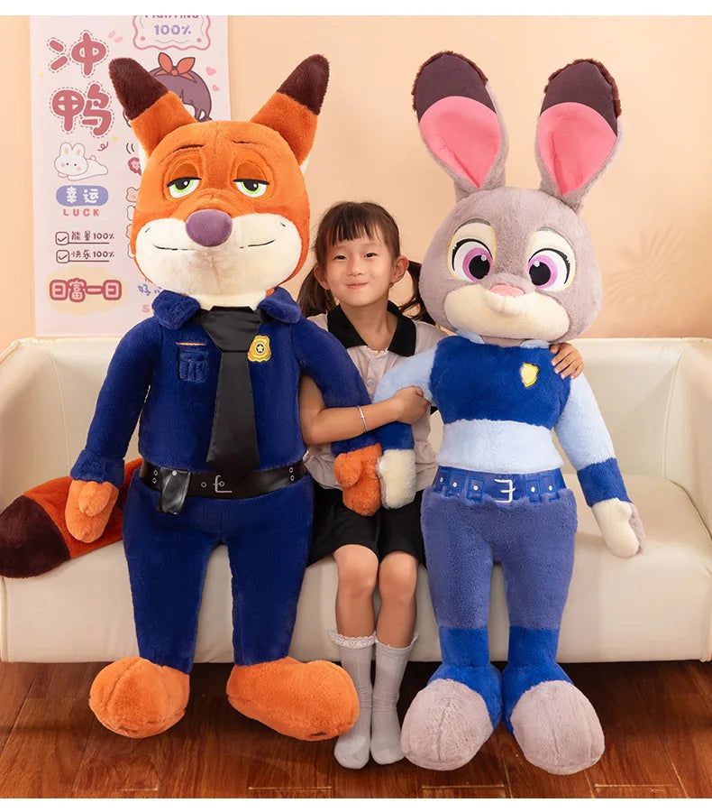 Kawaii Judy Hopps Plush Toy Nick Wilde Stuffed Doll From Zootopia Cute Rabbit Fox Doll Kids Birthday Xmas Gift for Children
