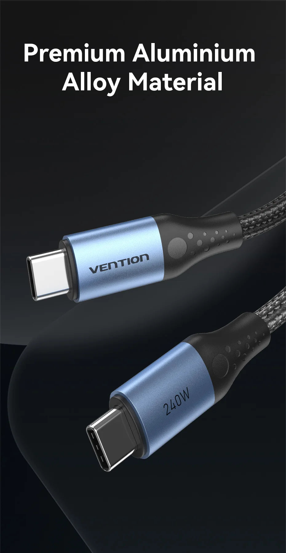 240W USB C to Type C Cable PD3.1 Fast Charging USB C to C Data Cable for MacBook iPhone 16 15 Samung Fast Charging Wire