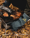 Outdoor Camping Cowhide Insulated Heat-Resistant Gloves High Temperature Resistant Kitchen Microwave BBQ Gloves