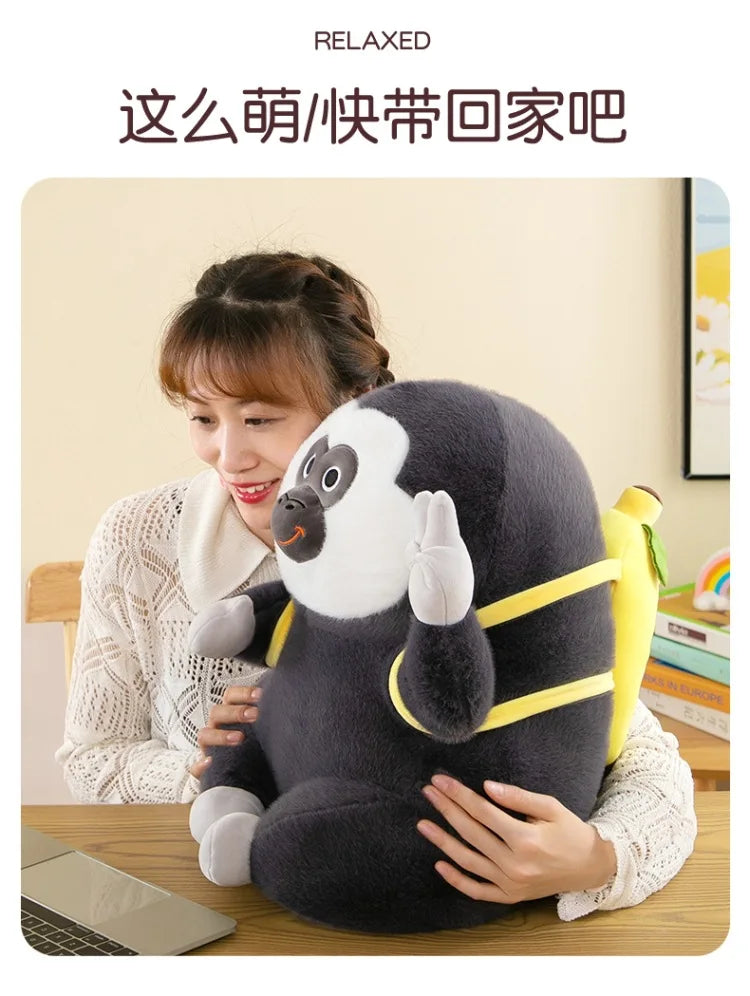 Ugly Cute Monkey Plush Stuffed Doll Banana Pillow Toy