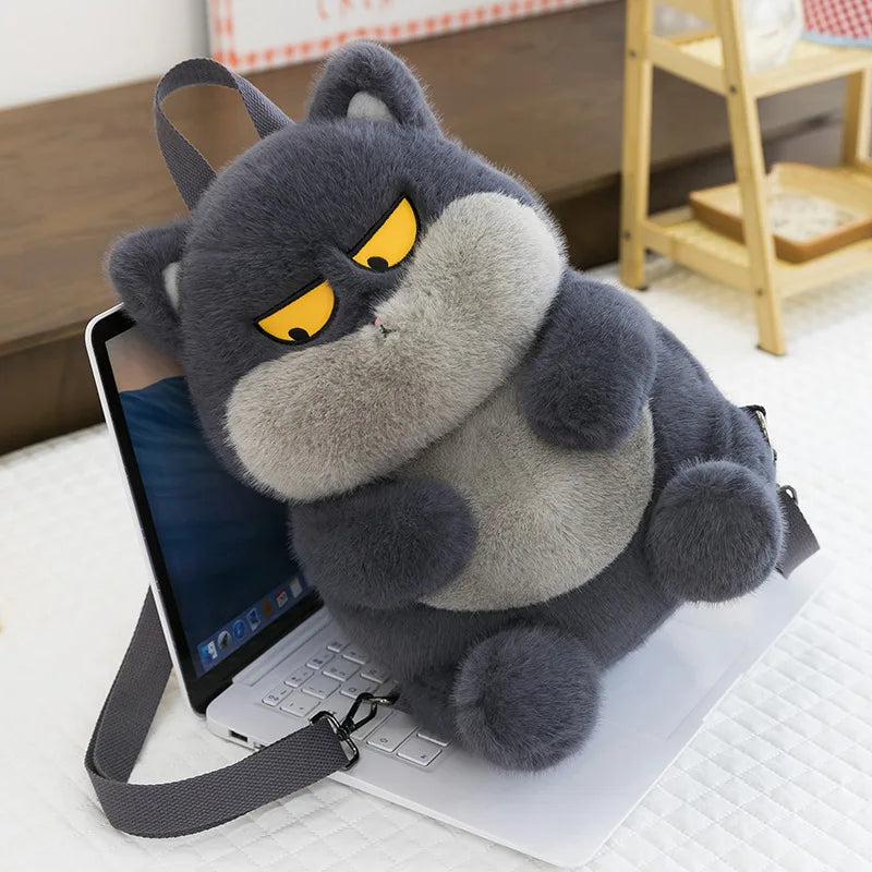 Kawaii Plush Stuffed Cat Doll Backpack Cute Kids Birthday Xmas Gift 2025 New Arrival Plush Toy for Children Girls Soft Cuddly