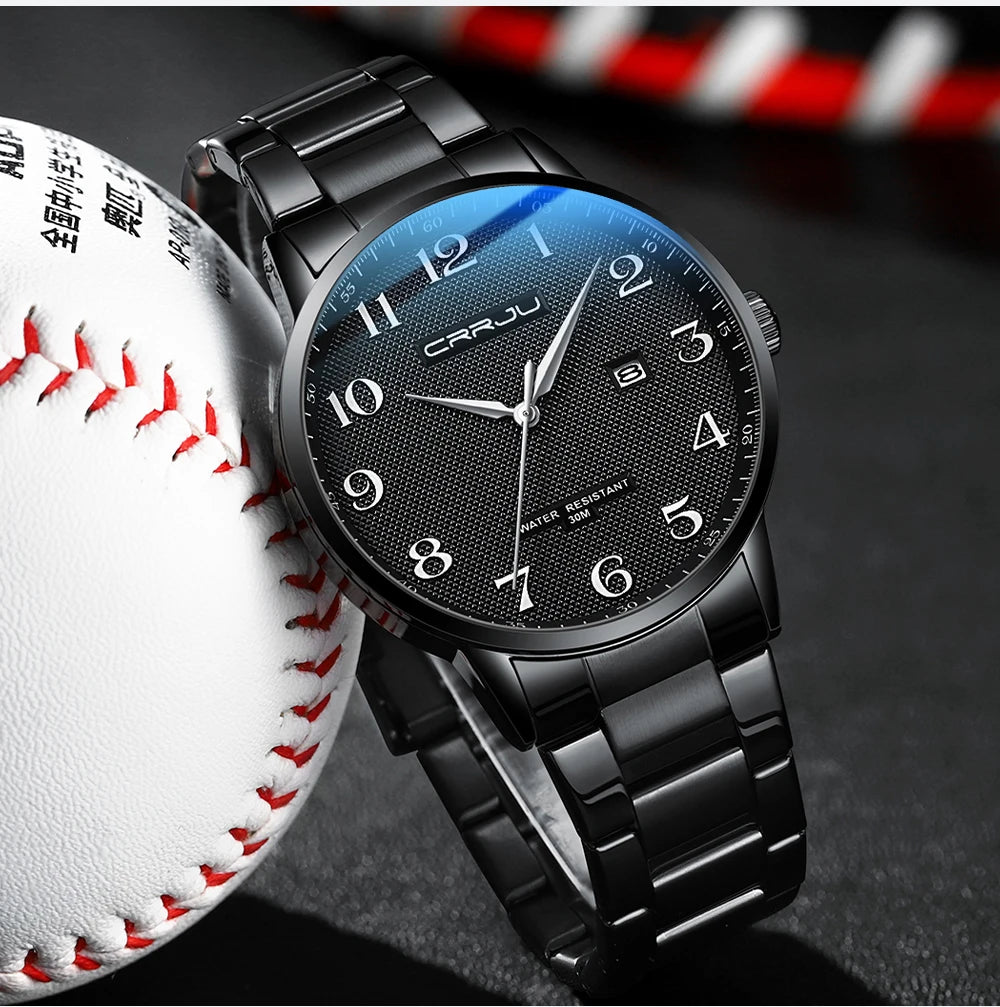 New Fashion Men's Watches Stainless Steel Top Brand Luxury Waterproof Men Quartz Wristwatches Relogio Masculino