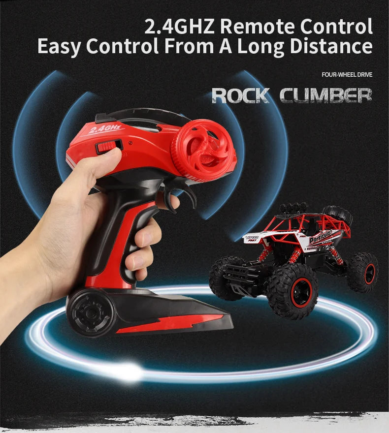 112 Scale Four Wheel Drive RC Monster Truck With LED Lights