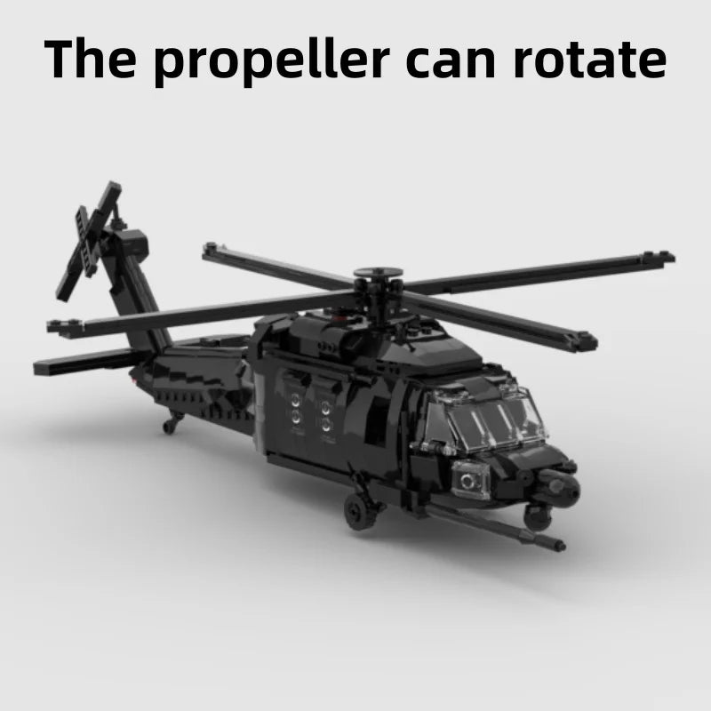Black Hawk Helicopter Building Blocks Model Kit DIY Assembly Toy