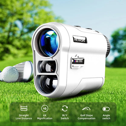 Golf Laser Rangefinder Rechargeable 600M/1000M 6X Magnification Monocular Telescope Range Finder for Outdoor Sports