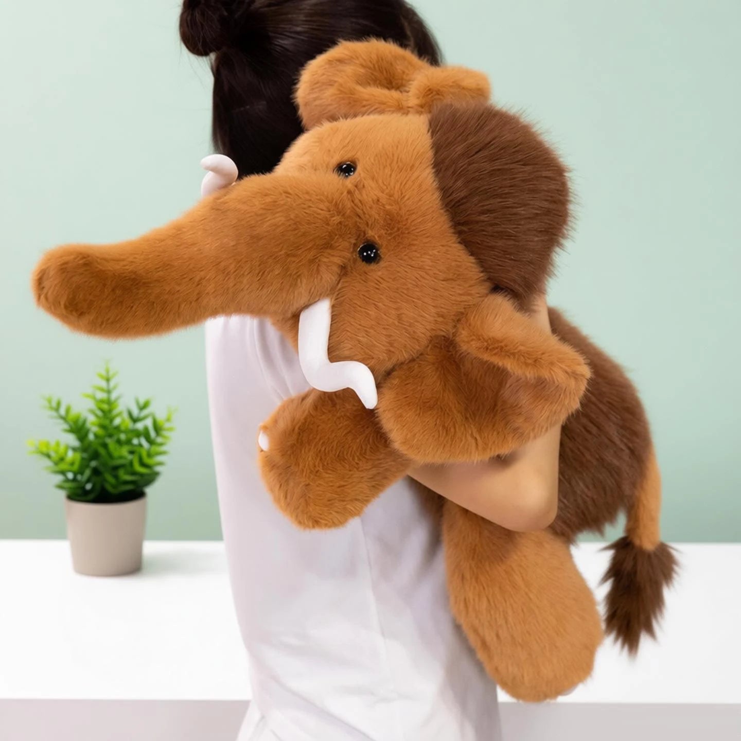 Mammoth Plush Stuffed Animal Soft Elephant Pillow
