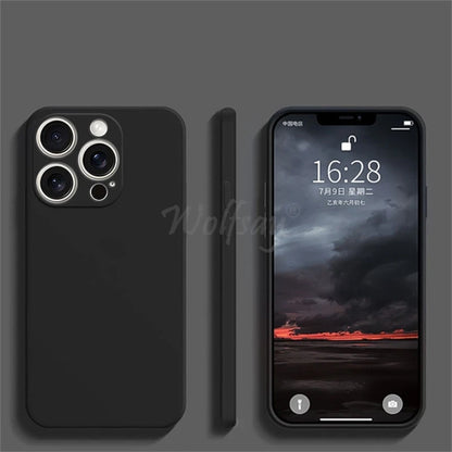 For iPhone 16 Pro Max Case Liquid Silicone Plain Rubber TPU Protect Case For iPhone 16 Pro Max Cover TPU Phone Shockproof Cover