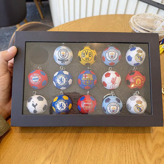 Football Club PU Keychain Soccer Fan Backpack Charm Collectible Gift