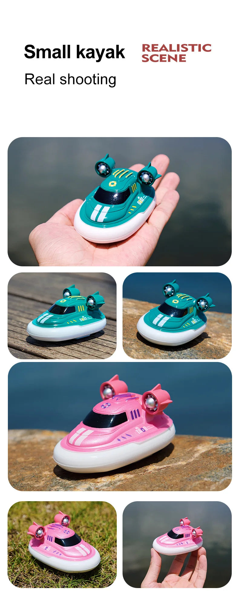 Mini Rc Boat 1/32 Radio Remote Controlled High Speed Ship with Led Light Palm Boat Summer Water Toy Pool Toys Models Gifts