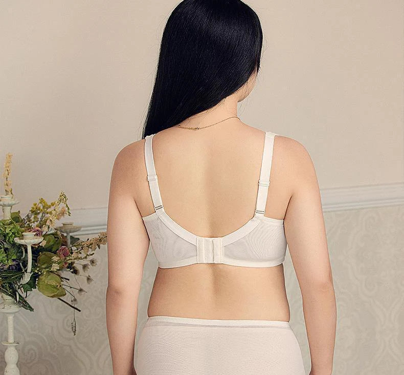 Womens French Lace Underwire Push Up Minimizer Bra