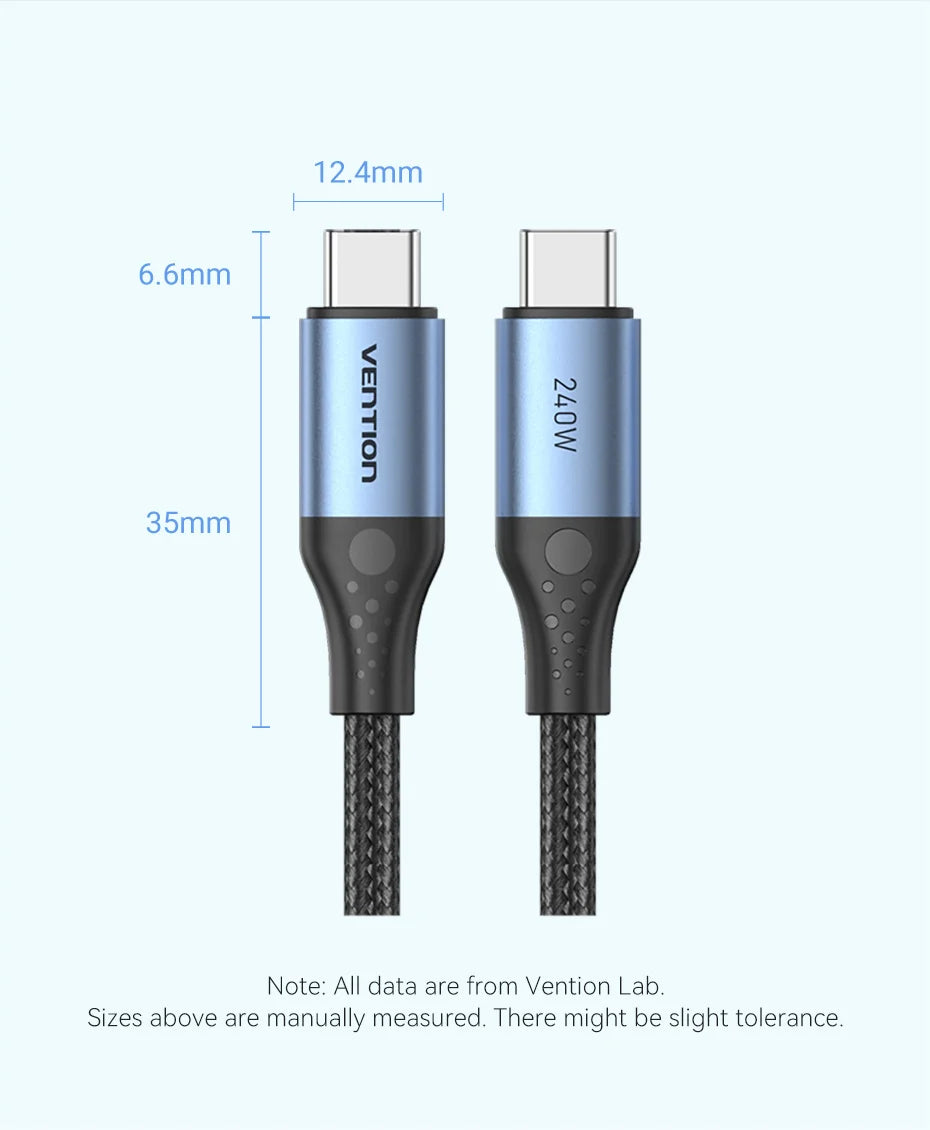 240W USB C to Type C Cable PD3.1 Fast Charging USB C to C Data Cable for MacBook iPhone 16 15 Samung Fast Charging Wire