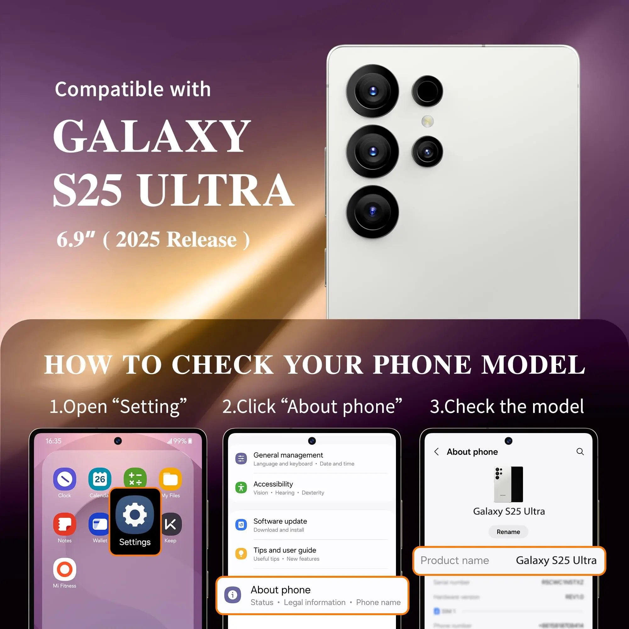 360° Spin  Stand for Samsung Galaxy S25 Ultra Case with Magsafe Marble Military Grade Protective Phone Cover