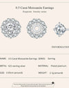 1.0 Ct D Color VVS1 Moissanite Classic Flower Detachable Stud Earrings For Women 925 Silver Stackable Wedding Earrings