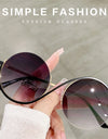 Round Sunglasses Women Rimless Blue Light Blocking Fashion Glasses