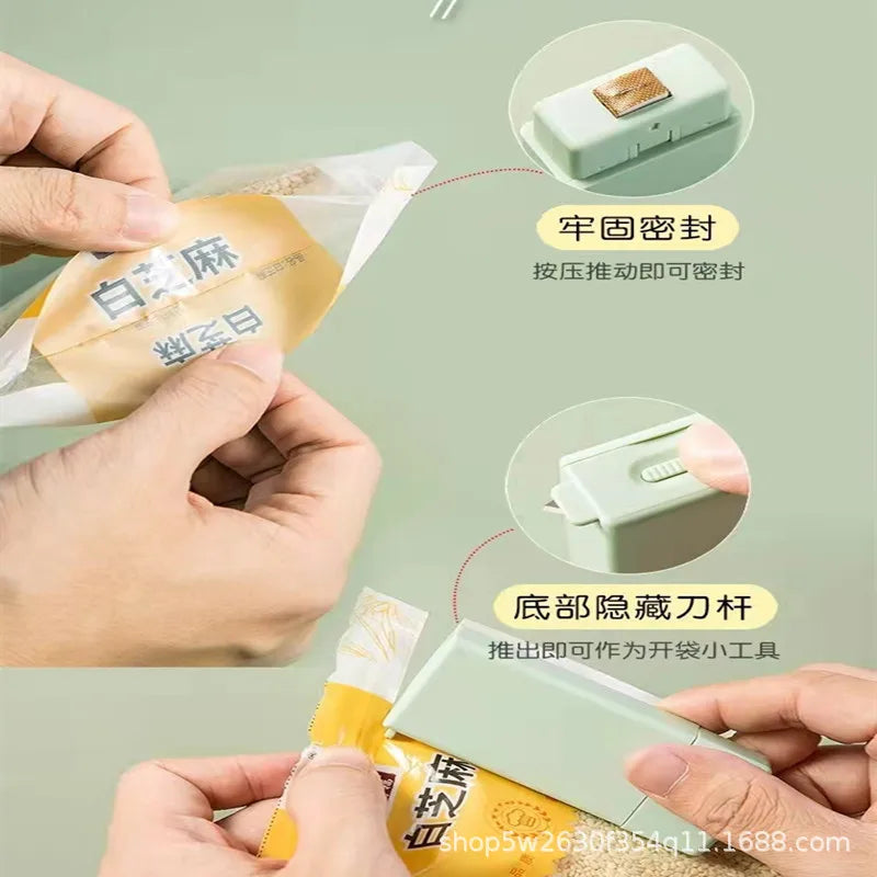 Mini USB Rechargeable Bag Sealer – Portable Plastic Food Bag Sealing Machine for Snacks, Nuts & Kitchen Storage