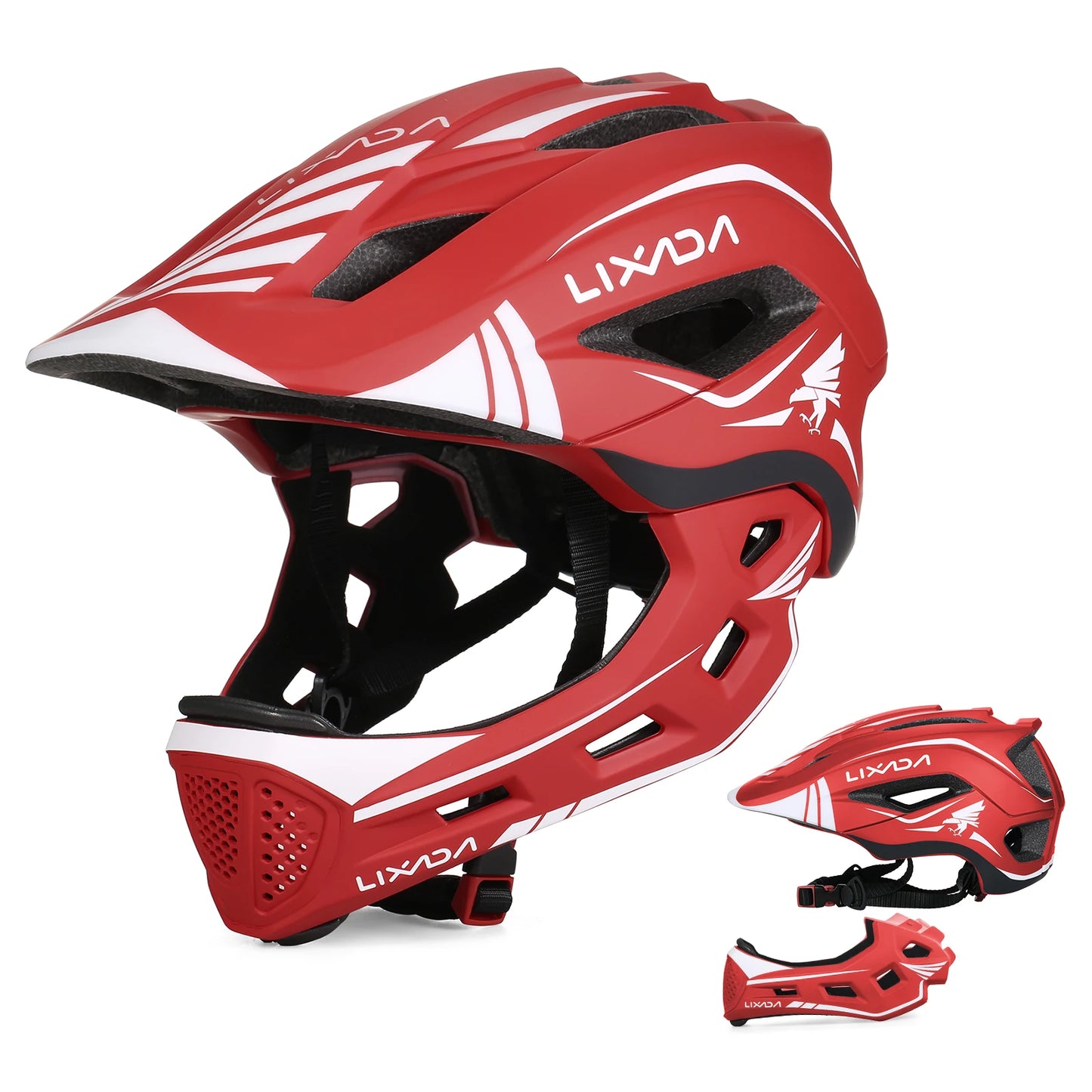 Detachable Full Face Bike Helmet For Cycling And Skating