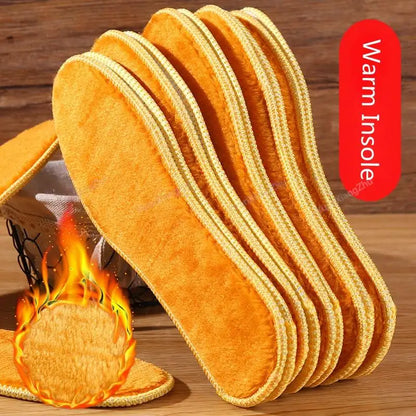 Winter Plush Warm Insole for Shoes Thicken Snow Boots Shoe Sole Thermal Insert Sports Running Insoles Men Woman Heating Pads